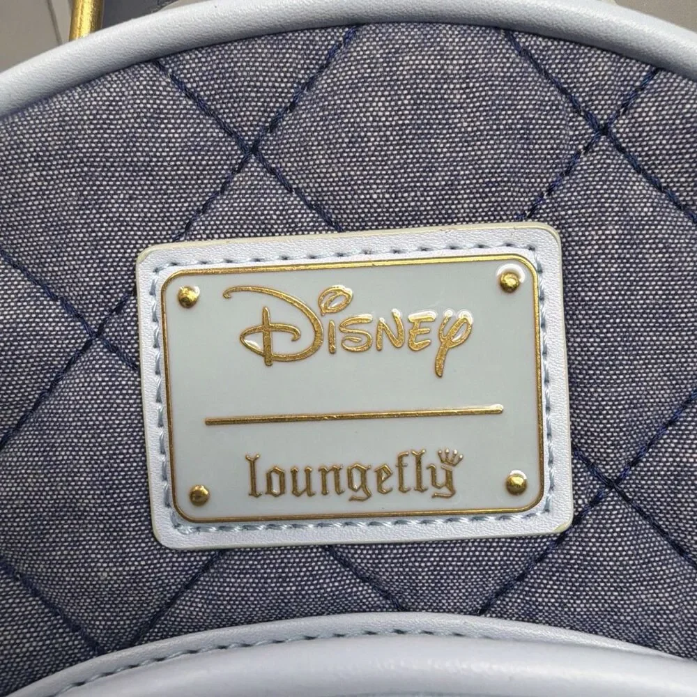 Loungefly Disney Winnie the Pooh Quilted Denim Sketch Mini Backpack